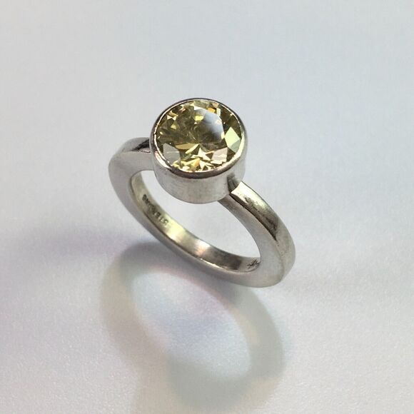 Harlene Korey Kalibre Citrine Ring Size 5 Sterling Silver 925 Scottsdale AZ - Picture 10 of 15